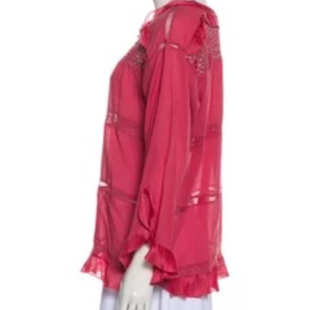 Pink Isabel Marant Smocked Ruffle Skirt - Picture 4 of 5